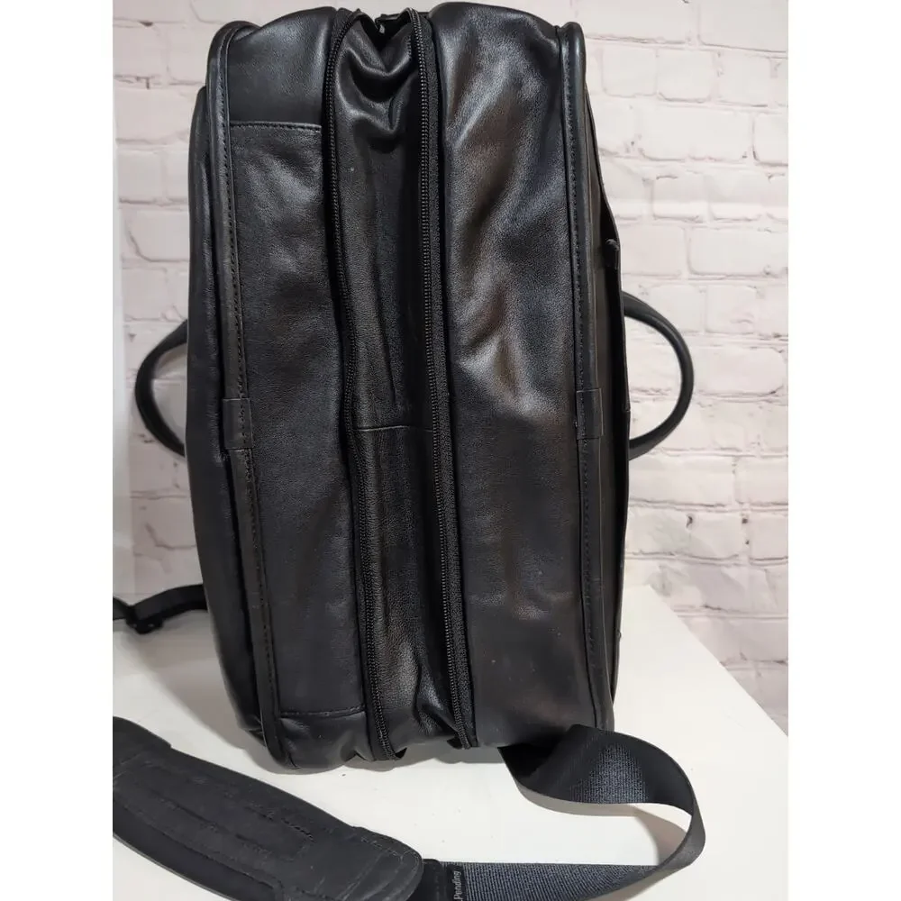 TUMI ALPHA 2 Expandable Laptop Briefcase Black Leather Model 96141 D2 READ